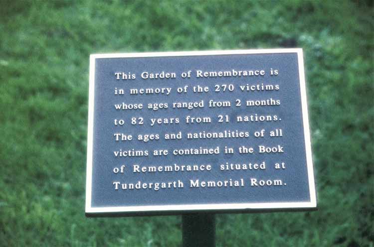 Lockerbie memorial site